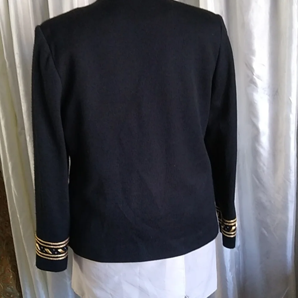 Black and Gold  women's blazer - Picture 6 of 12